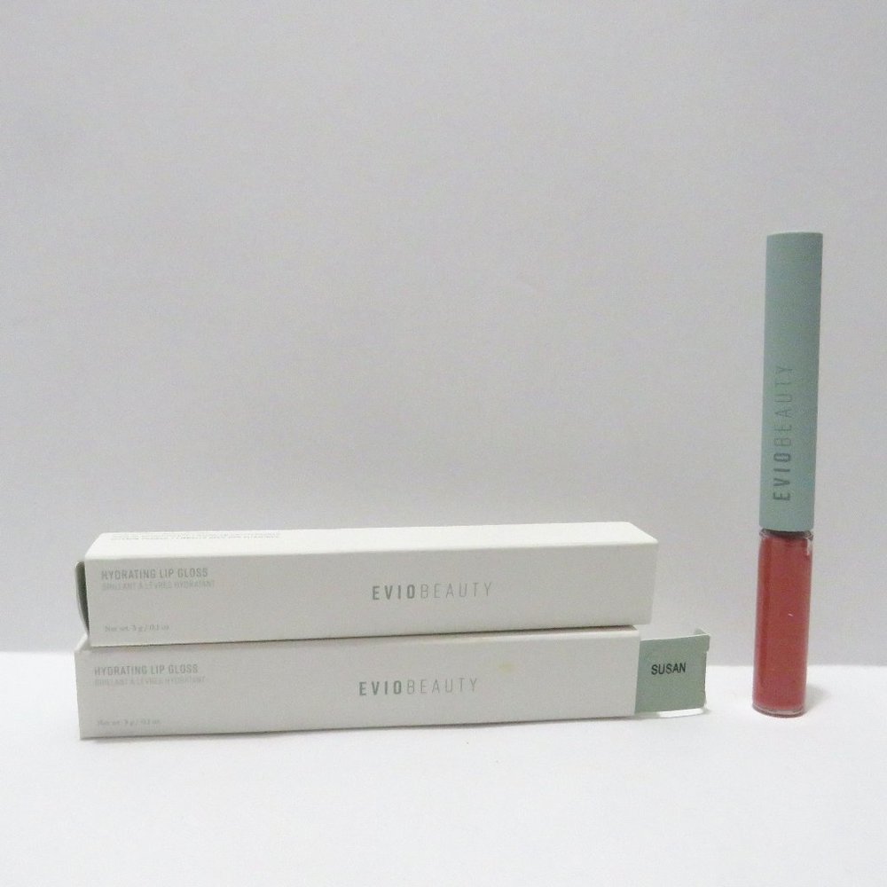 EVIO BEAUTY HYDRATING LIPGLOSS SUSAN 0.1 OZ 2 PC LOT